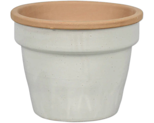 Blumentopf aus Terrakotta mit heller Oberfläche