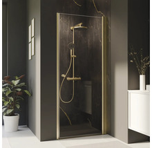 Duschabtrennung mit Duscharmatur in Badezimmerumgebung