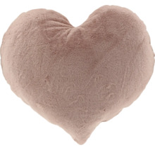 Herzförmiges Dekokissen aus Plüsch