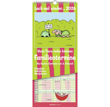 Familienplaner für 2026 mit Cartoonmotiven