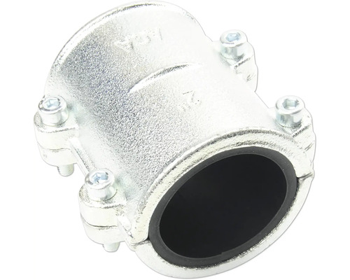 Rohrverbinder aus Metall mit Schrauben