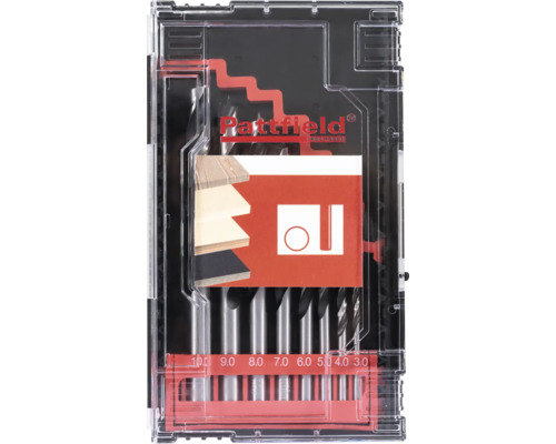Pattfield Holzbohrer Set im transparenten Kunststoffkasten
