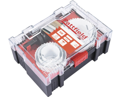 Pattfield Lochsägenset mit verschiedenen Größen in Aufbewahrungsbox