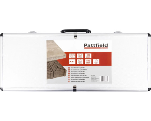 Pattfield Bohrer und Meißel Set SDS-Max, 7-teilig im Werkzeugkoffer
