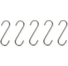 Fünf S-Haken aus Metall