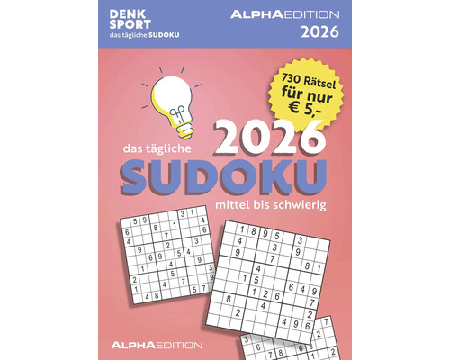Abreißkalender tägliche Sudoku 2026 14,8x21 cm Das tägliche Sudoku 2026 Rätselbuch