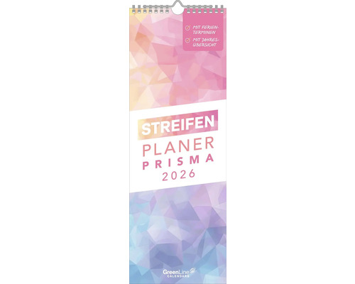 Streifenplaner Prisma 2026 14,8x42 cm Streifen Planer Prisma 2026 Wandkalender
