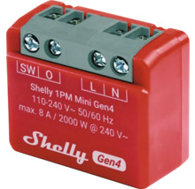 Schalter Shelly 1PM Mini Gen4 rot