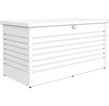 Weiße Gartenbox aus Kunststoff