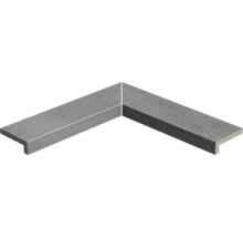 Zwei Beton Bordsteinkanten im Winkel angeordnet