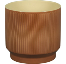 Keramik Blumentopf mit vertikalen Rillen