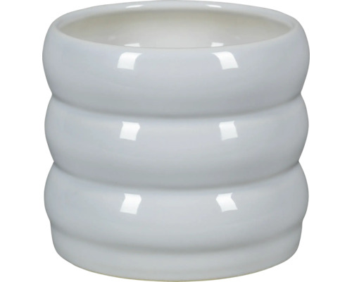 Blumentopf aus Keramik mit gerippter Struktur