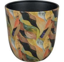 Blumentopf mit Blattmuster