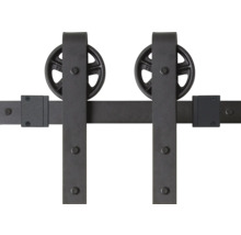 Schiebetürbeschlag aus Metall mit Rollenaufhängung