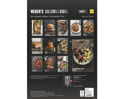 Weber Gasgrill Bibel, der ultimative Weber Grillkalender 2026 mit Rezepten