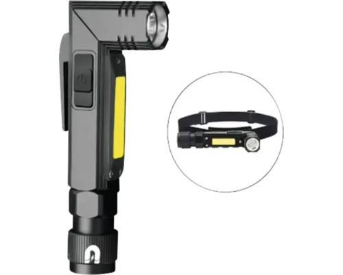 Arbeitsleuchte mit Clip und Stirnlampe