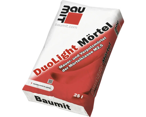 Sack DuoLight Mauermörtel und Putzmörtel der Mörtelklasse M2,5 mit 25 Liter von Baumit