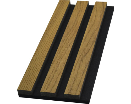 Akustikpaneel mit Holzlatten auf Filzträger