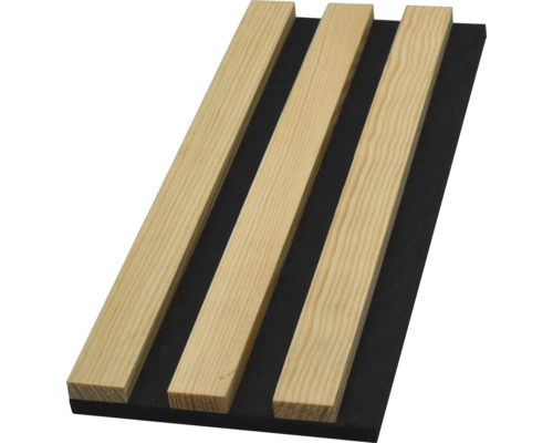 Akustikplatte mit Holzrippen auf Filz