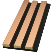 Akustikpaneel mit Holzlamellen auf Filz