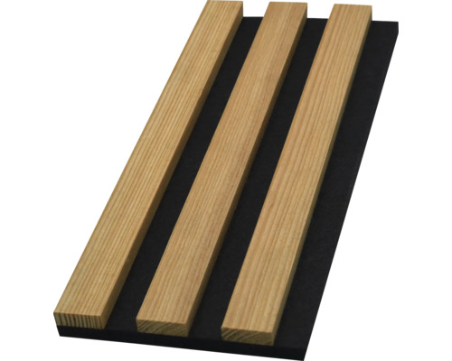 Akustikpaneel mit Holzlatten auf Filz