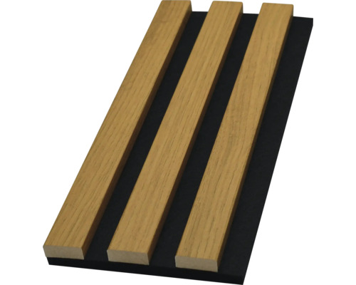 Akustikpaneel mit Holzlatten auf Filzträger