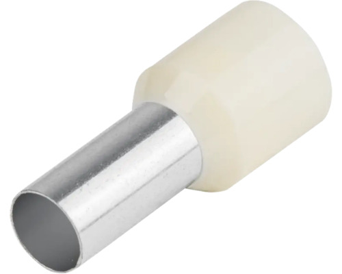 Steckklemme Aderendhülse 10 mm² isoliert creme 10 Stück Aderendhülse aus Metall mit Kunststoffisolierung
