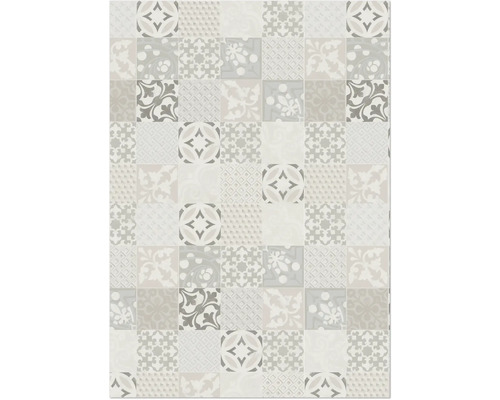 Fliesenmuster mit verschiedenen floralen und geometrischen Mustern