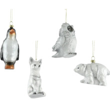 Weihnachtsbaumschmuck: Pinguin, Fuchs, Eule und Eisbär