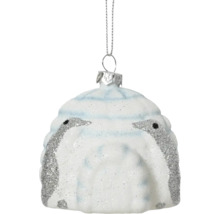 Weihnachtsbaumschmuck mit Pinguinmotiv und Aufhänger