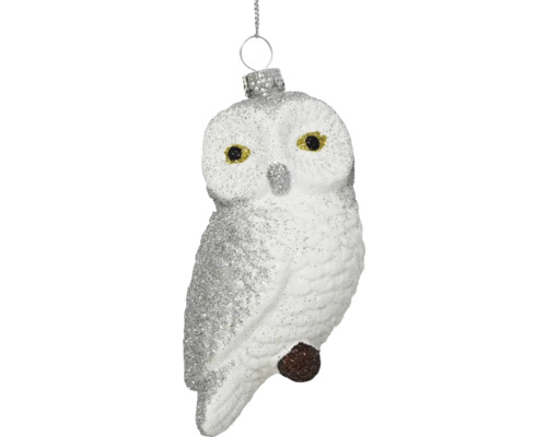 Dekohänger Eule aus Kunststoff bunt Schneeeule Christbaumschmuck zum Aufhängen