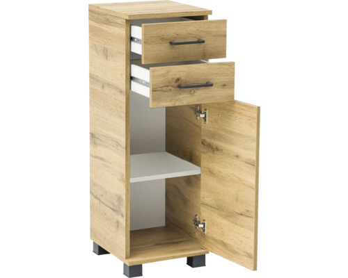 Badezimmerschrank mit zwei Schubladen und einer Tür