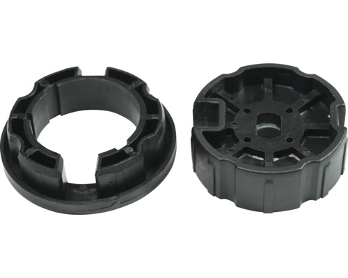 Zwei schwarze Kupplungsstücke