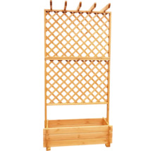 Blumenkasten mit Rankgitter promadino Holz 102 x 65 x 200 cm braun