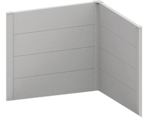 Sichtschutz biohort für Belvedere L-Form 2 Stück L100 silber-metallic