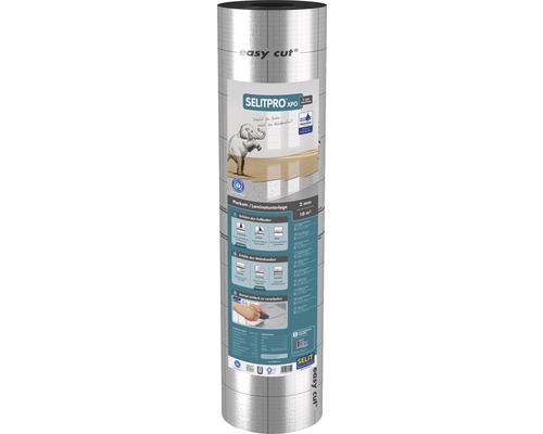 SELITPRO XPO 2,0 mm Aquastop Laminat-/Parkettunterlagsbahn Rolle Selitpro XPO Trittschalldämmung für Parkett und Laminat