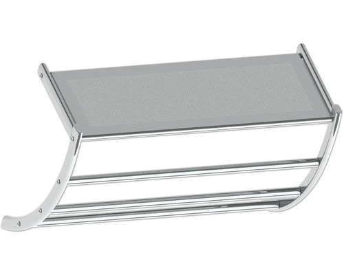 Handtuchhalter aus Metall mit Ablage und zwei Stangen