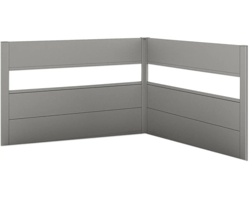 Sichtschutz Biohort für Belvedere L-Form 2 Stück mit Acryleinsatz L150 quarzgrau-metallic