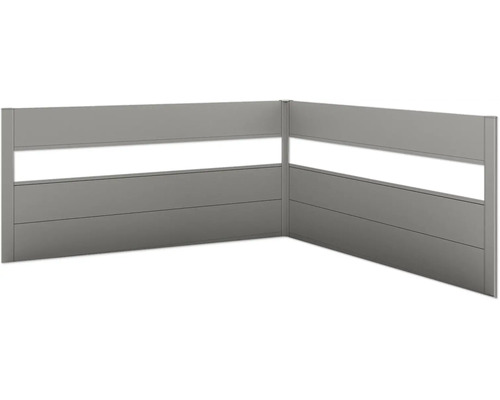 Sichtschutz Biohort für Belvedere L-Form 2 Stück mit Acryleinsatz L200 quarzgrau-metallic