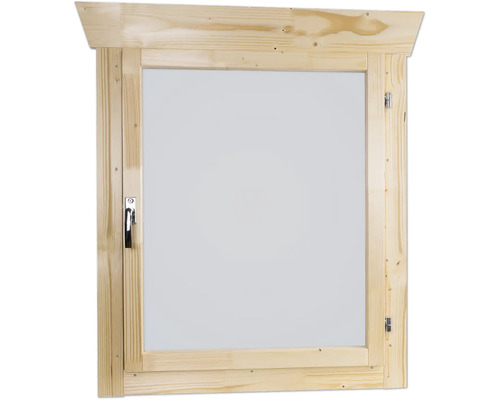 Holzfenster mit Griff und Beschlägen