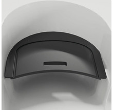 Detailansicht eines schwarzen WC-Sitzes