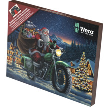 Wera Adventskalender mit Weihnachtsmann auf Motorrad
