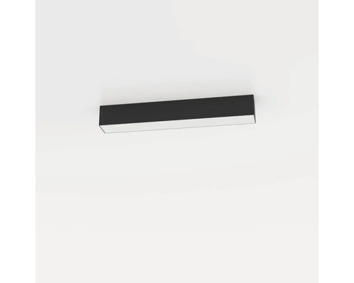 Schwarze Deckenleuchte mit rechteckiger Form