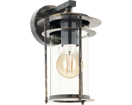 Wandleuchte mit Leuchtmittel hinter Glas