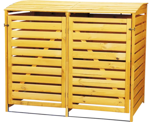 Mülltonnenbox Vario III für 2 Tonnen 148x92x122 cm honigbraun