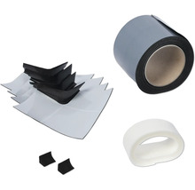 Dachrinnen Reparaturset mit Dichtband, Dachrinnenwinkel und Dichtstoff
