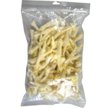 Gefrorene Hühnerfüße in einer transparenten Plastiktüte