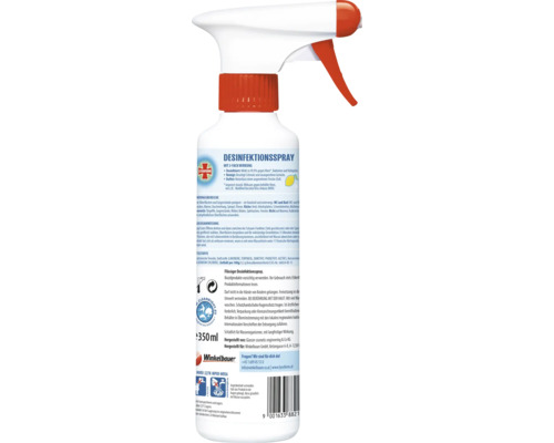 Desinfektionsspray in einer 350 ml Sprühflasche