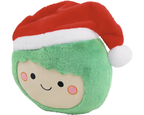 Weihnachtself Kissen mit roter Mütze