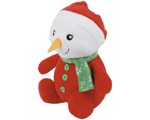 Plüsch Schneemann mit Mütze und Schal